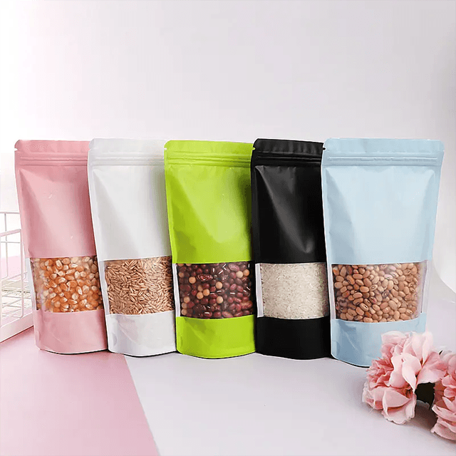 Bolsa con cremallera con material compuesto